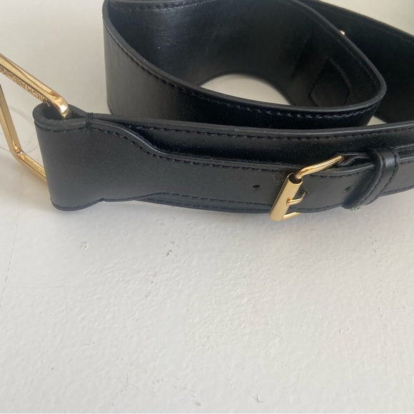 Michael Kors Black and Gold Women's Belt - Picture 1 of 5